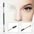 thumbnail image 4 of Unique Bargains 1 Pc Durable Double Head Eyebrow Brush for Bathroom Travel Hotel Toilet Silver Tone Black, 4 of 7