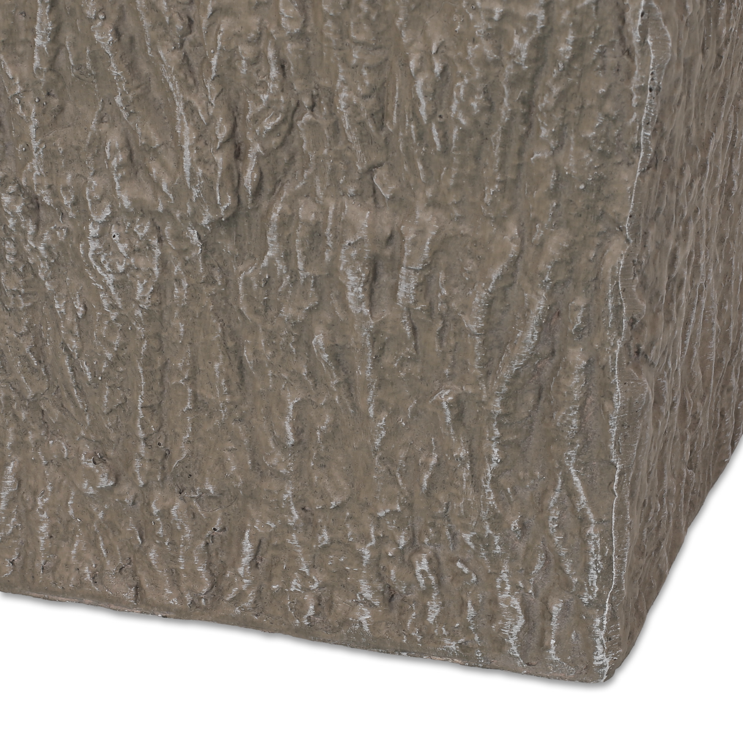 Noble House 16" x 16" x 31" Square Brown Concrete Plant Planter