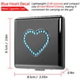 thumbnail image 2 of Fashion Blue Heart Decal Metal Cigarette Case 84 mm 3.34 inch Extra Large 20pcs Capacity,RFID Blocking Credit Card Wallet (Black), 2 of 7