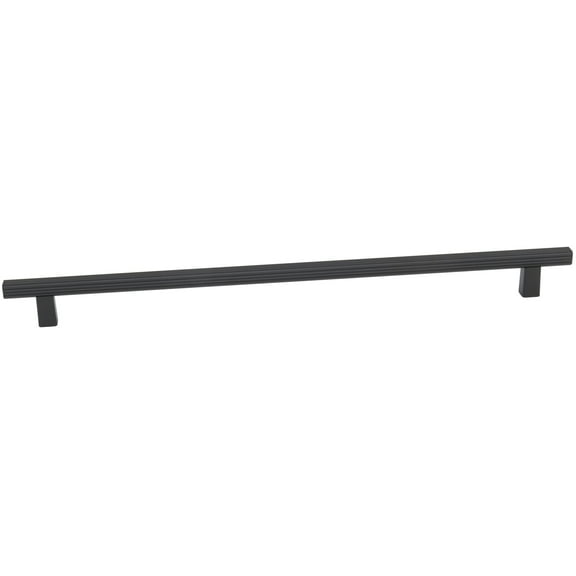 Alno A2905-18-MB Quadrato 18" Center To Center Modern Grooved Square Cabinet Bar Handle /