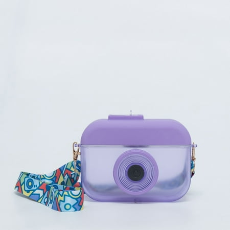 

Students Messenger Water Bottle Messenger Straw Water Bottle Portable Straw Cup 400ML Camera Bottle Travel Cup With Straw Innovative Trend Cute Portable Cup Students Messenger