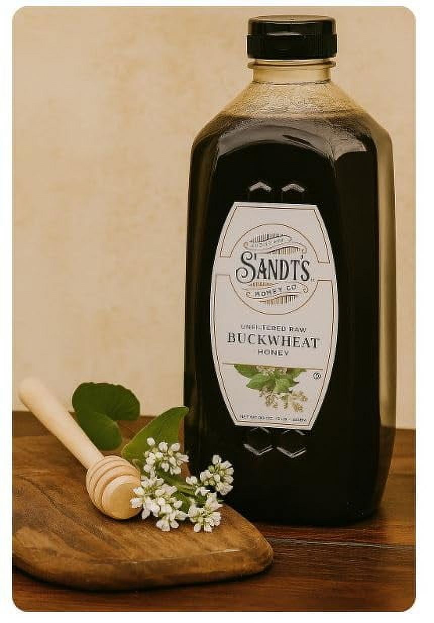 Sandt's Unfiltered Raw Buckwheat Honey (80 oz.) 5 lb. jar