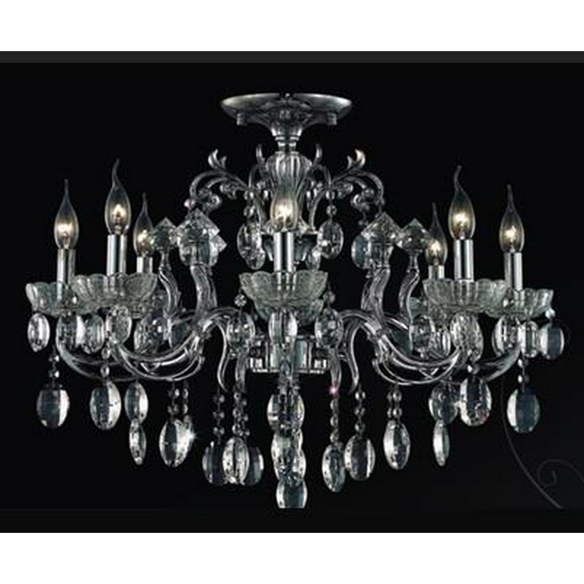 Viva Lifestyle Lighting 6 Light Flush Mount With Chrome Finish Light Flush Mount With Chrome Finish