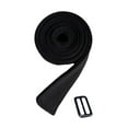 thumbnail image 2 of EHJRE Women Wool Overcoat Waist Belt Double Sided Lightweight Waist Tie Sash Accessory Black, 2 of 9