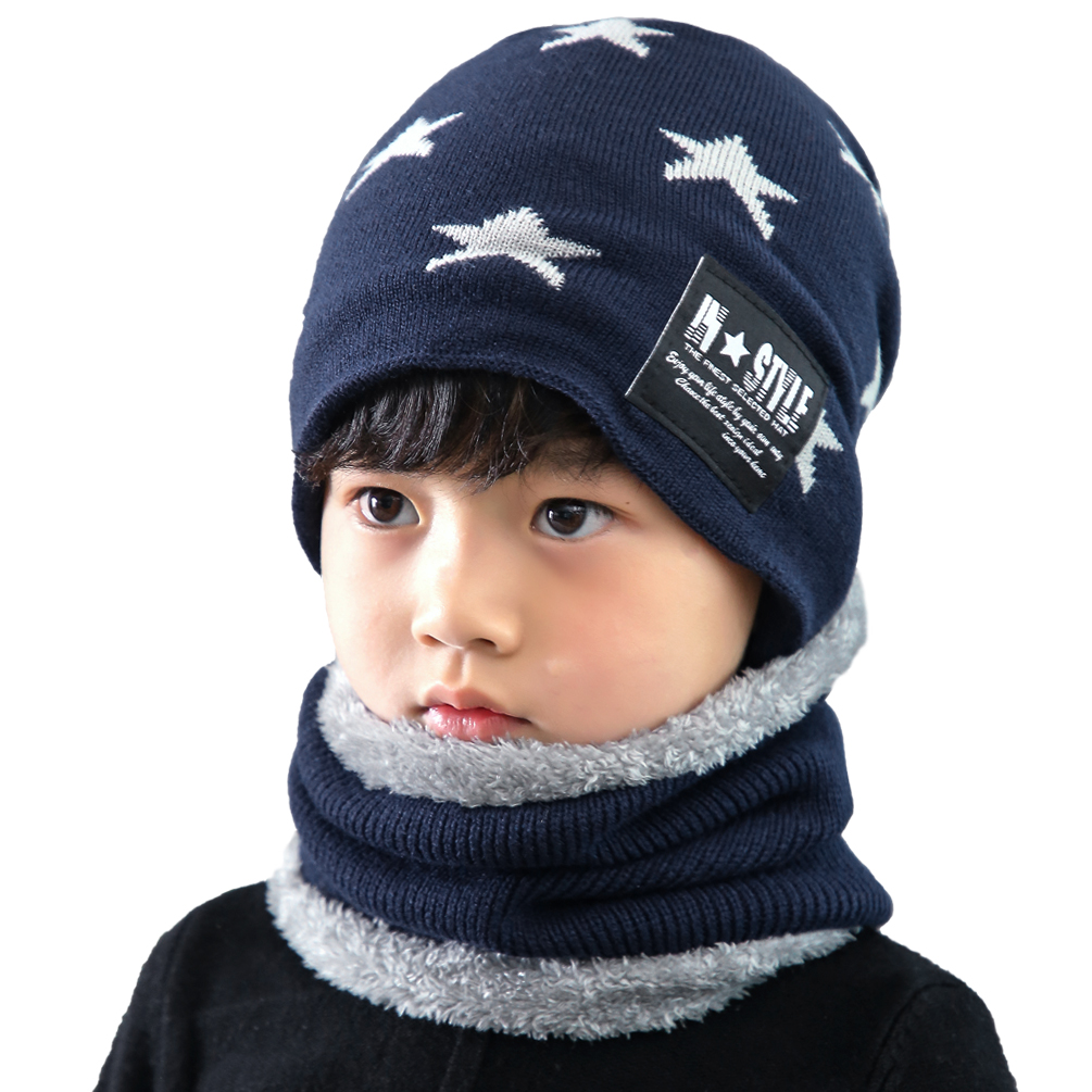 Kids BeanieFitbest Kids Winter Knitted Beanie Hat And Scarf Set Girls