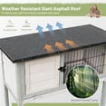 thumbnail image 6 of Pefilos 33" Rabbit Hutch for Outdoor, Indoor Wood Bunny Cage, Small Animal Pet House Guinea Pig Hutch, Gray, 6 of 7
