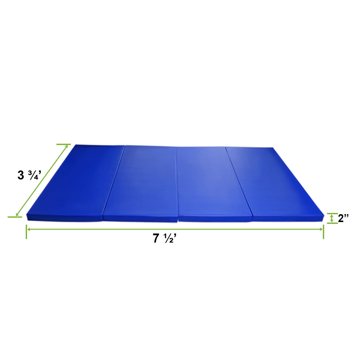 Geniqua Gymnastics Mat Folding Fitness Yoga Stretching Workout Tumble Mat Blue