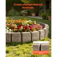 thumbnail image 2 of VEVOR Faux Stone Landscape Edging, 47.2 x 9 in Realistic Lawn Edging, Flexible Brick-Sized Garden Edging Border with Anchoring Spikes, Fade-Resistant Yard Edging for Driveways Walkway Beige, 2 of 7