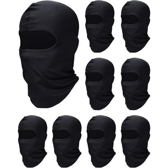 9 Pieces Breathable Windproof Hood, Full Face Cover UV Sun Protection Cooling Neck Clothing Scarf Bandana, for Outdoor Sport