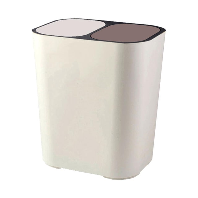 Cubo de basura de 18 litros para oficina, hogar, etc. blanco