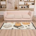 thumbnail image 2 of Yayeee Runner Rug for Bedroom 2'x6' Machine Washable Hallway Non Slip Mat, Beige Fall Books, 2 of 8