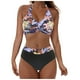 thumbnail image 2 of Trajes de baño tankini para mujer Trajes de baño para mujer Trajes de baño de 2 piezas con estampado tropical hawaiano Cami sujetador y volantes Conjuntos de baño Ropa de playa, 2 of 9
