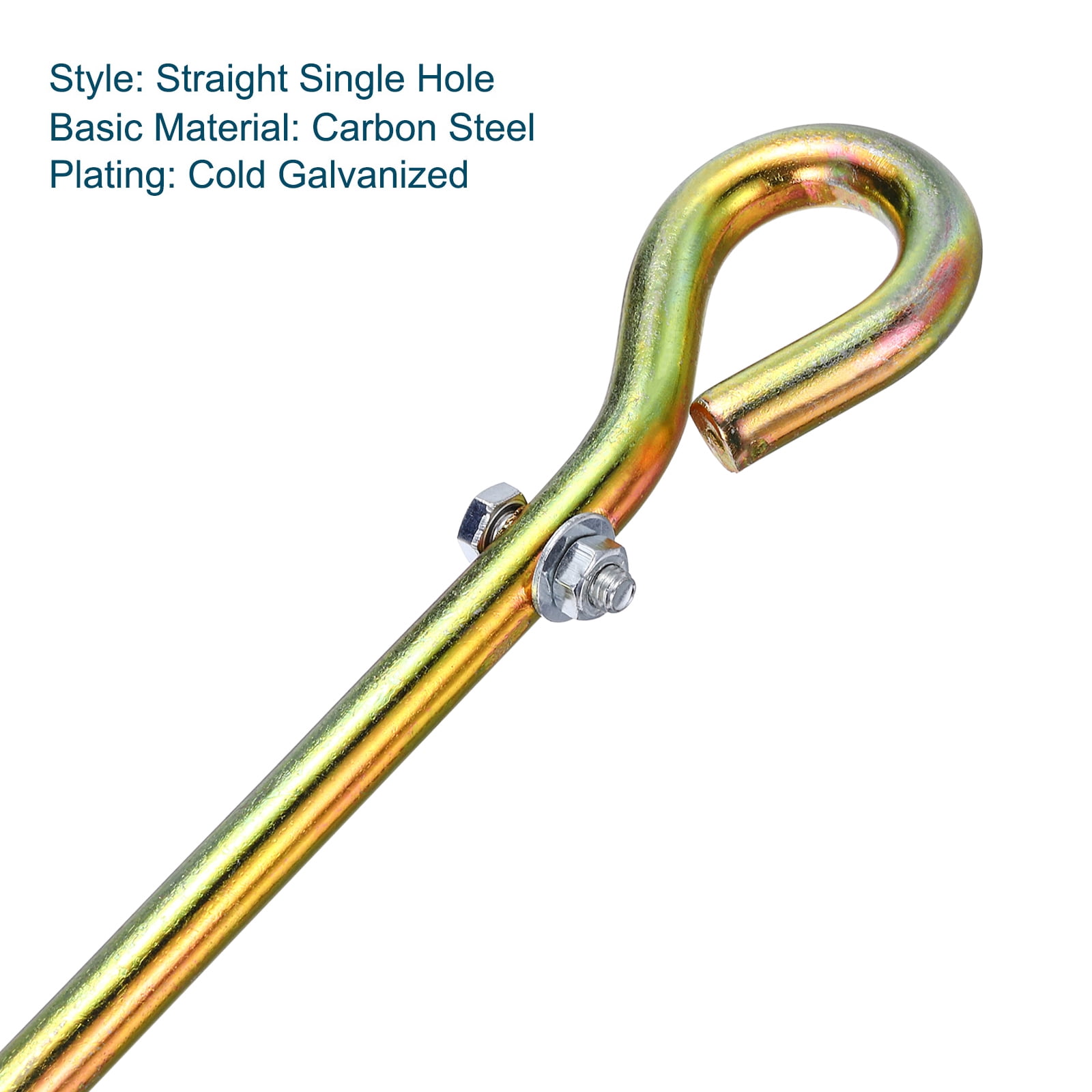 3 Pcs Ground Rod Colored Zinc Galvanized Grounding Pin 1.44ft for Antenna Satellite Dish Electric Fence Use