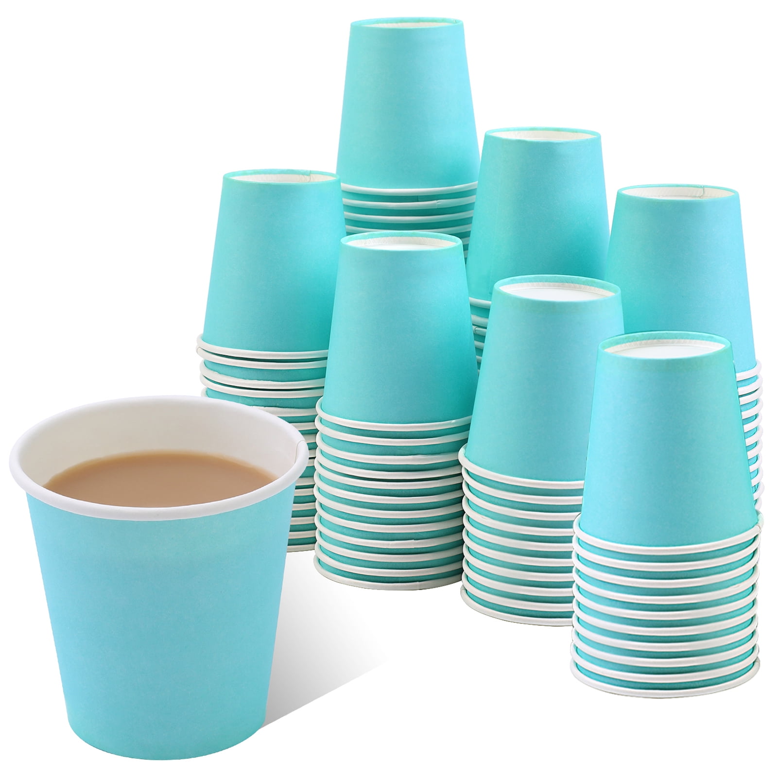 Bupete 100 Pack 3oz Paper Cups,Bathroom Paper Cups, Mouthwash Cups