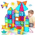 thumbnail image 1 of GRM Magnetic Tiles, 41 Pieces, 3D Magnetic Building Blocks for Kids, STEM Certified, 1 of 7