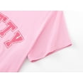 thumbnail image 3 of Beezizac Soft Modal Pajamas for Girls Tee & Pants Set Pink Bow Jammies Big Kid Size 6, 3 of 4