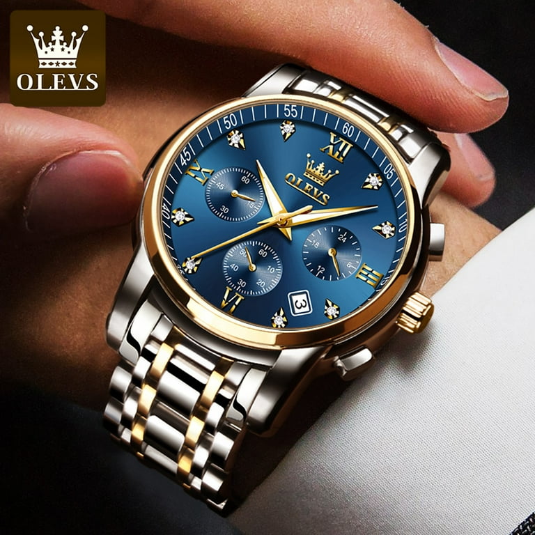  OLEVS Mens Wrist Watches with Date and Day,Classic Mens Quartz  Stainless Steel Dress Watch,Casual Waterproof Watches for Men,Mens Business  Watch Silver Wrist Watch with Roman Numerals(Luminous) : XQIYI: Clothing,  Shoes 