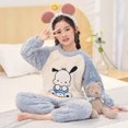 thumbnail image 1 of Pijamas de Anime Sanrios Kuromi Cinnamoroll My Melody para niños, Pochacco Kawaii, terciopelo Coral lindo, ropa de casa gruesa para niños y niñas, Invierno, 1 of 4