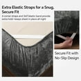 thumbnail image 4 of Velvet Fitted Sheet and Pillowcases Set, Luxury Soft Fuzzy Bottom Sheet with Reinforced Elastic Corner Straps, Deep Pocket up to 15 Inch, 1 Fitted Sheet and 2 Pillowcases (Cal King, Grey), 4 of 17