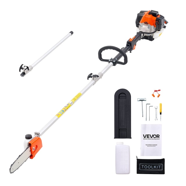 VEVOR Gas Pole Saw 25CC 2-Stroke Extendable Cordless Tree Trimmer 8 in Cutting Bar