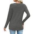 thumbnail image 6 of UQJfacai Sweaters for Women Ribbed Knit Long Sleeve Tunic Tops Fall Clothes V Neck Button Down Winter Shirts, 6 of 8