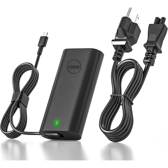 100W USB-C Charger fit for Dell Laptop Precision 3541 3560 3580 5680 5770, XPS 14 17 9440 9700, Latitude 5340 5440 7340 7420 7640 9440, Inspiron 14 16 7430 7440, Dell Pro Rugged Type C Power Adapter