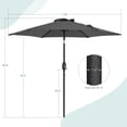 thumbnail image 7 of CHYVARY 7.5 FT Outdoor Patio Shade Table Market Umbrella with Tilt Button for Deck, Garden and Pool, Anthracite, 7 of 7