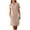 B-Khaki, variant on Wyobmus Womens Dress Summer Casual Sleeveless Button Down Linen Shirt Dress Round Neck Beach Cover Up Dress With Pockets A-White