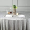 thumbnail image 3 of Balsa Circle 120" Silver Round Premium Velvet Tablecloth Event Catering Linens Banquet, 3 of 8