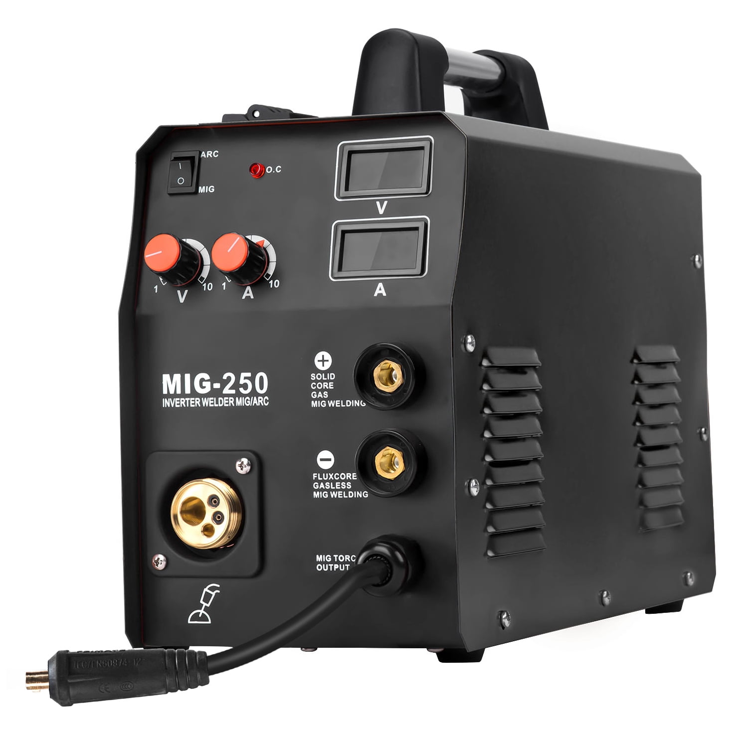 LED 180A/220V MIG WELDER Gas/No gas Lift TIG MMA ARC MIG Inverter Welder Machine 