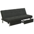 DHP Sola Storage Futon with Storage Drawers, Gray Microfiber