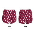 thumbnail image 3 of Gukieu white Tree red plaid Print Women's Sports Shorts with Drawstring Elastic Waistband for Running, Yoga, Fitness-Medium, 3 of 7