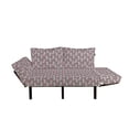 thumbnail image 2 of Botanical Futon Couch, Ginkgo Leaves Pattern Retro Effect Garden Rural Field Flowers, Daybed with Metal Frame Upholstered Sofa for Living Dorm, Loveseat, Mauve Taupe Mint Green, by Ambesonne, 2 of 4