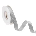 thumbnail image 1 of 5/8" x 10 Yards Sparkle Ribbons, Gift Wrapping Crafts Cut Edge Ribbon, Silver, 1 of 7