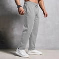thumbnail image 6 of Men's Lightweight Sweatpants Cotton Yoga Pants Baggy Sweat Drawstring Elastic Waist Pants Open Bottom Lounge Jogger Sweatpants with Pockets Light Gray M, 6 of 6