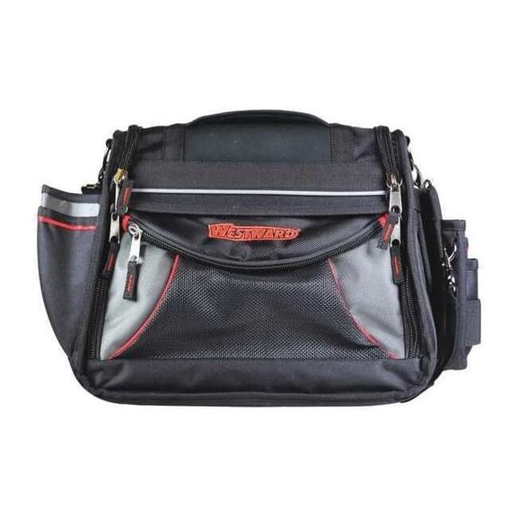 Tool Bag,General Purpose,15 Pockets, Black, Polyester, 20 Pockets