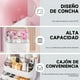 thumbnail image 4 of Organizador de Cuidado de la Piel,caja de almacenamiento con cubierta última intervensión de polvo, asa portátil, impermeable abierta deVitrinas cosméticas multifunción para (rosa), 4 of 7