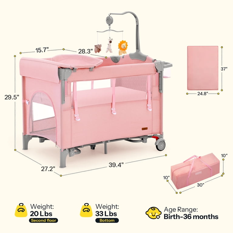 HARPPA 5-in-1 Baby Playard with Bassinet & Changing Table photo 8