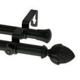 thumbnail image 3 of 13/16" Dia Adjustable 28-48 inch Double Curtain Rod with Dagan Finials - Black,(4767-282), 3 of 3