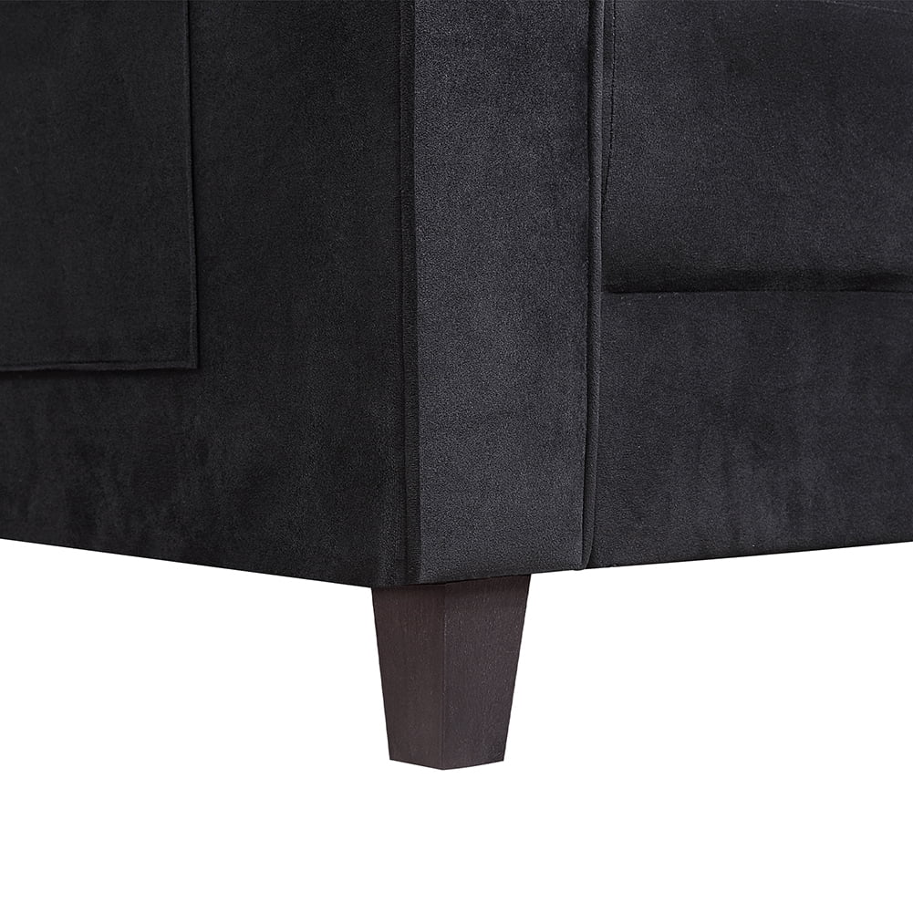 Lowestbest Modern Sectional Sofa Set, Loveseat and Chair Couch Set for Bedroom, Black (1+2 Seat) Lowestbest Modern Sectional Sofa Set, Loveseat and Chair Couch Set for Bedroom, Black (1+2 Seat)