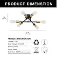 thumbnail image 2 of 6-Light Modern Sputnik Chandelier, Ceiling Light for Bedroom,Dining Room,Kitchen,Office, 2 of 5