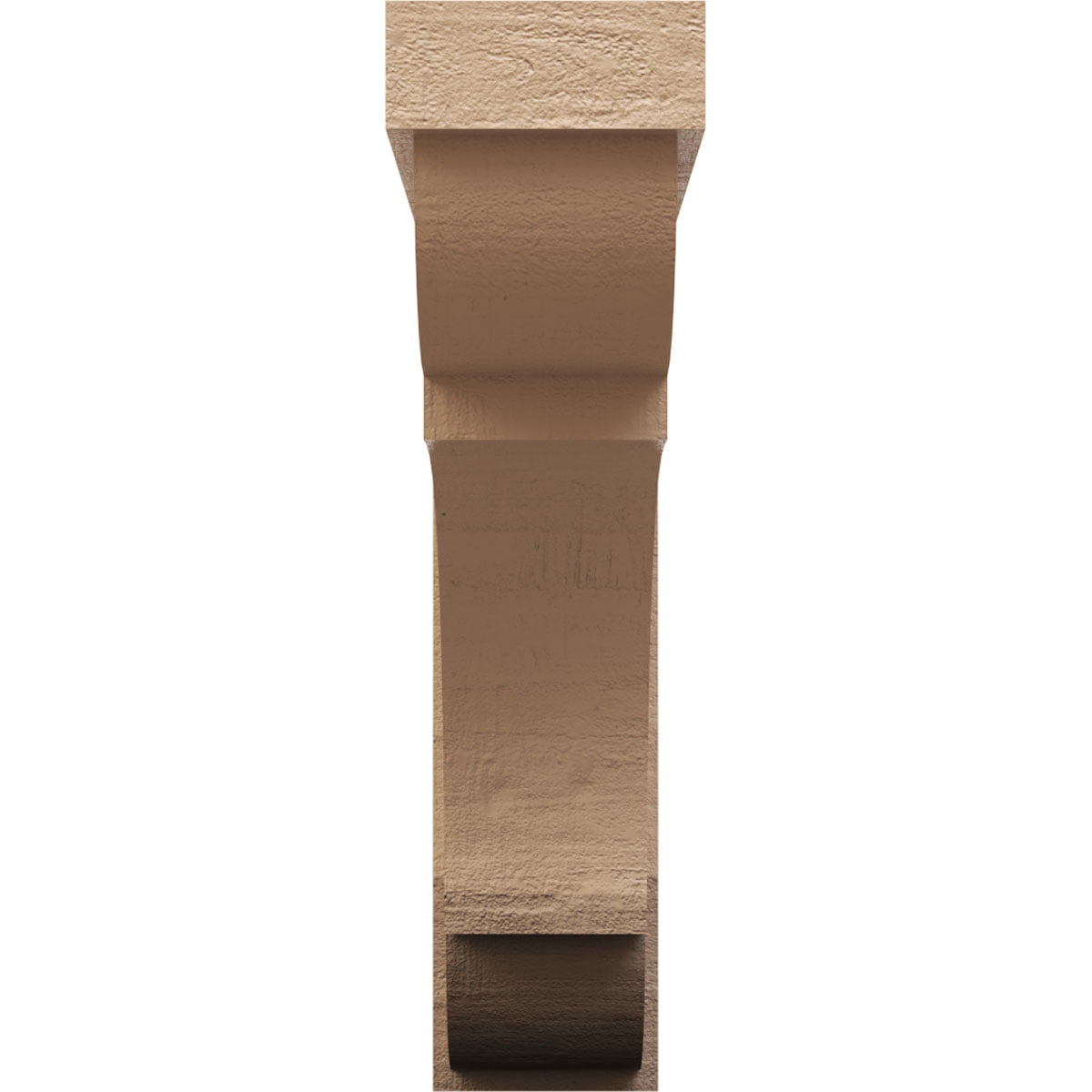6"W x 24"D x 24"H Thin Bryant Rough Cedar Woodgrain TimberThane Corbel, Primed Tan