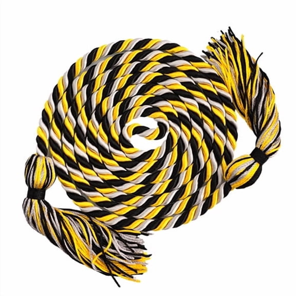 Honors Graduation Academic Graduation Honor Cord (Black/Gold/Silver)