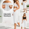 thumbnail image 6 of Dvprdro Womens Side Slit Capri Pants with Zipper Pockets Elastic Waist Lightweight Beach Summer Pants, 6 of 9