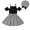 Black, variant on Vedolay Skirts For Girl Trendy Toddler Girl's 2 Piece Outfit Bow Front Short Sleeve Tee and Plaid Pleated Aline Skirt Set,Black 6-7 Years