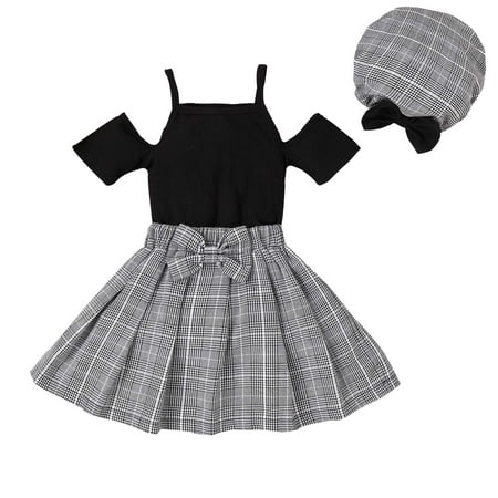 

Toddler Outfits Girls Summer Sleeveless Tops Plaid Prints Skirts With Bag 3pcs Girls Clothes Sets Baby Girl Sweatshirt Skirt Western Baby Girl Clothes Princess Birthday Dress 5t