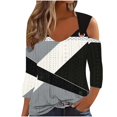 thumbnail image 2 of RXIRUCGD Blouse Décontractée à Rayures à Manches Courtes pour Femmes, Gris, Taille: TG, 2 of 5