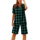 thumbnail image 1 of Conjunto de Lino para las Mujeres Casual a Damas Manga Corta con Bolsillos Pantalones Cortos, Traje de Dos Piezas para Primavera Verano, 1 of 8