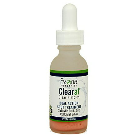 Clearal Professional Strength Overnight Dual Action Pimple Spot Treatment with Salicylic Acid, Zinc, Colloidal Silver. 1 oz.