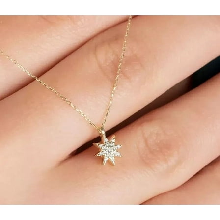 Round Cut Diamond Lab-Created 1Ct Women's Beauty Pendant 14k Yellow Gold Plated